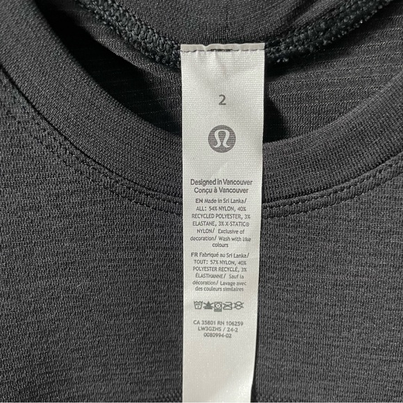 NWT Lululemon Swiftly Tech Cropped Short-Sleeve Black Size 2 - Picture 4 of 6